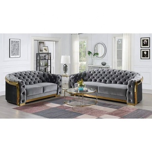 Winforce 2024 turchia Design di lusso Loveseat divano trapuntato divano personalizzato arredamento per la casa moderno velluto Set divano Chesterfield - Product Image 6