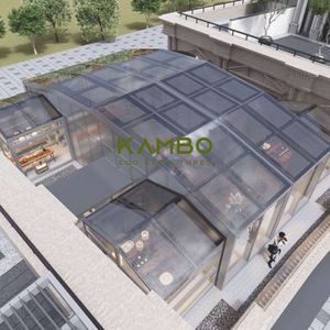 Kambo Villa moderne en aluminium <span class=keywords><strong>avec</strong></span> toit triangulaire et verre, pergola bioclimatique à cadre en aluminium <span class=keywords><strong>avec</strong></span> <span class=keywords><strong>porte</strong></span> d'entrée <span class=keywords><strong>coulissante</strong></span> - Product Image 6