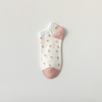 Femmes Mignon Fruits Motif Coton Sport Cheville Bateau Pas Montrer Chaussettes Anti-Goutte Rose Fraise Fille Chaussettes