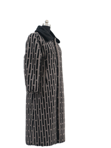 Plaid Faux Nerz Mantel mit <span class=keywords><strong>Fox</strong></span> Pelz kragen Luxus lange Mäntel für Frauen Jacke Frau Kleidung - Product Image 5