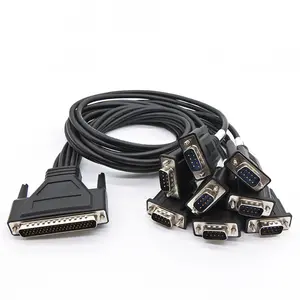 Customized Db62 To Db9 Serial Spliter Cable For Moxa Pci Card Extension
