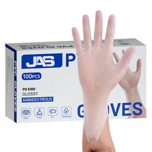 Powder free transparent disposable vinyl <strong>gloves</strong> 9-inch <strong>PVC</strong> industrial kitchen food cooking beauty salon household use 100pcs - Product Image 1