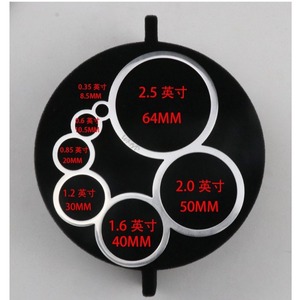 Regla circular de acero inoxidable de varios tamaños, 8,5, 10,5, 20, 30, 40, 50, 64mm, herramienta de dibujo para experimentos científicos DIY - Product Image 1