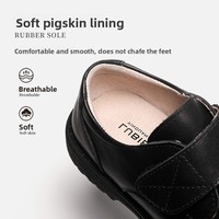 Nouvelle Arrivée Chaussures en Cuir Véritable pour Garçons, Semelle Souple, Noir Uni, Style Performance, pour Enfants Plus Âgés, Étudiants, Tenue Habillée