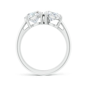 <b>Two</b> <b>Stone</b> <b>Ring</b> IGI Certificated 18K Solid Gold Fancy Engagement Fine Jewelry Women Anniversary Gift - Product Image 2