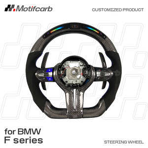 Volante de fibra de carbono personalizado para BMW Serie F F10 F30 F15 F16 F22 F26 X3 X5 M2 M3 M4 M5 M6 2010-2018, mejora del interior. - Product Image 2