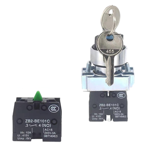 Interrupteur rotatif YHBS-XB2-R22ZK avec clé, ouverture de 22 mm, IP65, frais de port non inclus - Product Image 1