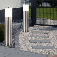 Lampes de jardin LED étanches IP54 en acier inoxydable avec abat-jour en PC, culot E27, certifiées CE, lumière du jour 5000K, angle de faisceau 360°