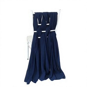 Funda <span class=keywords><strong>de</strong></span> silla <span class=keywords><strong>de</strong></span> poliéster chiffon con lazo <span class=keywords><strong>de</strong></span> cinta para decoración <span class=keywords><strong>de</strong></span> bodas, banquetes, hoteles, fiestas y eventos. - Product Image 1