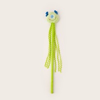 Bâton de chatouilleur en peluche Alien Monstre avec plumes, motif dessin animé mignon, jouet interactif pour l'exercice et l'auto-entretenissement du chat