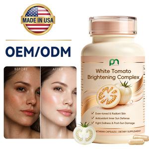 Capsules de Complexe Éclaircissant à la Tomate Blanche Certifiées GMP Halal Casher, Supplément Herbal OEM ODM, Capsule Végétarienne de Lycopène Blanc - Product Image 1
