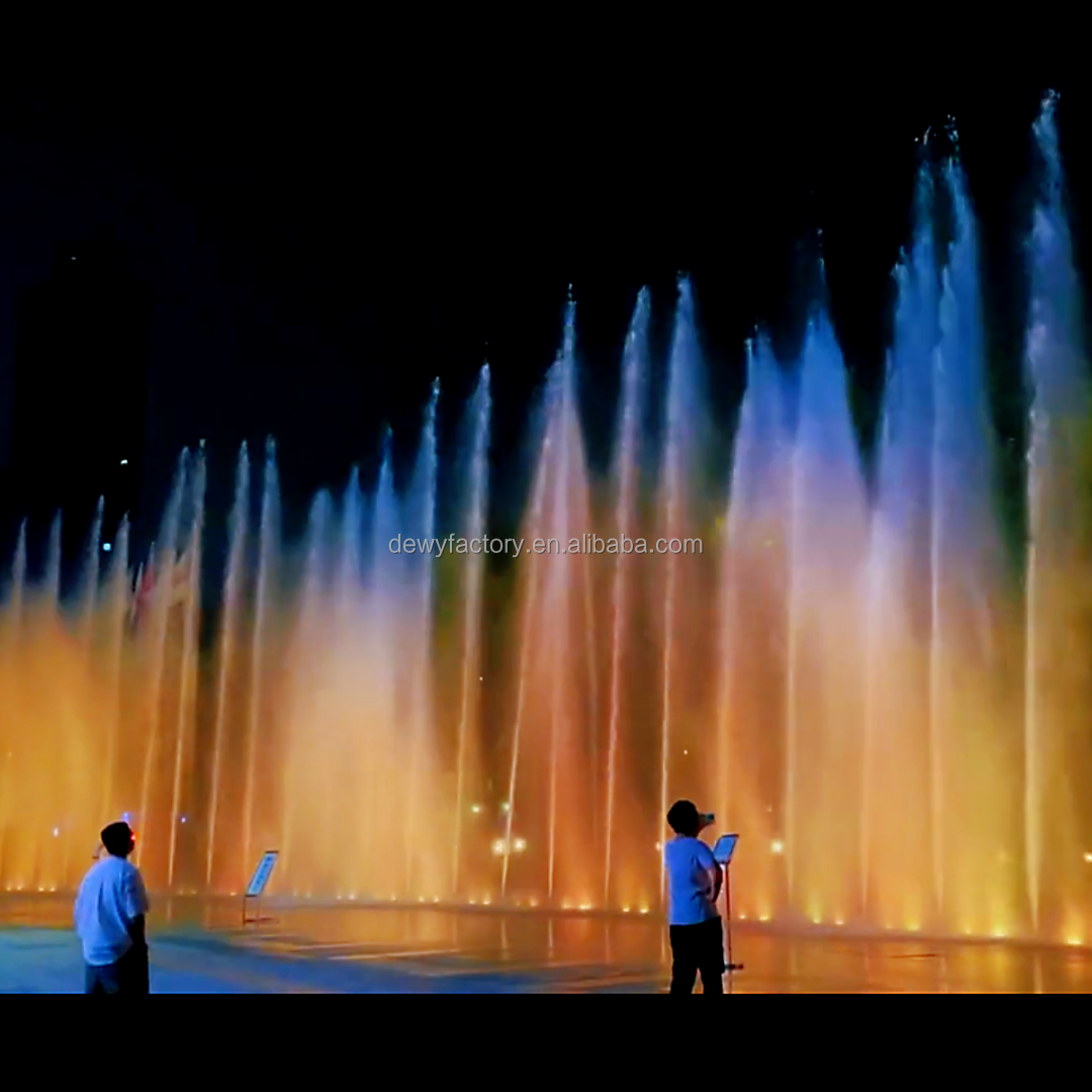 Outdoor Music RGB LED Light Floating Stainless Steel Modern Commercial Water Fountain High Quality Durable PLC/DMX512 Control