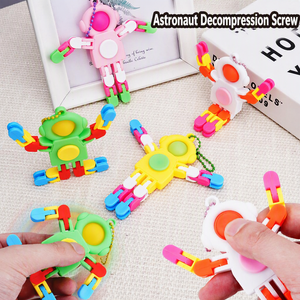Nouveau jouet sensoriel Pop Bubble Fidget Spinner robot déformable qui brille dans le noir pour la décoration de sac à dos - Product Image 4