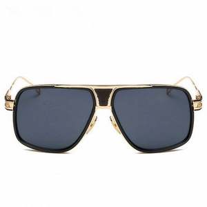 Lunettes de soleil carrées classiques vintage personnalisées en gros, lunettes de soleil pour hommes en métal UV400 - Product Image 3