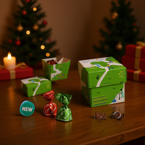 Chocolats Solidarise Cubo Beak Coffret Cadeau de Fêtes Latte Fondente - Product Image 3