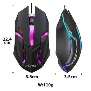 Souris de jeu professionnelle filaire 4 boutons 1000DPI RGB USB souris d'ordinateur de jeu souris silencieuse pour PC portable <span class=keywords><strong>Gamer</strong></span> - Product Image 2