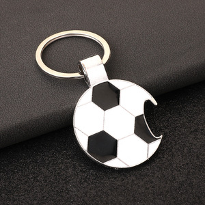 New Designer Zinc Alloy Metal Keychains Football Soccer-Themed Bottle Opener <b>Key</b> Rings Bag <b>Holder</b> Fashion Trend Promotional - Product Image 3