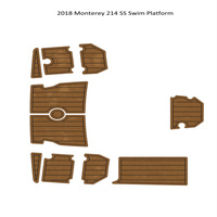 Tapis de plateforme de bain Monterey 214 SS 2018 en mousse EVA imitation teck pour bateau, style SeaDek MarineMat Gatorstep, auto-adhésif