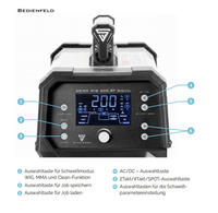 Machine à souder à l'arc TIG numérique 3-en-1 avec écran, certifiée officiellement, pour souder AC/DC/MMA, modèle STAHL WERK WIG200STDIGITAL