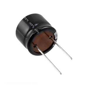 Condensador de Aluminio de Canal del Fabricante 68uF, Tipo URZ2D680MRD6, 68UF 20% 200V, Montaje Radial TH - Product Image 1