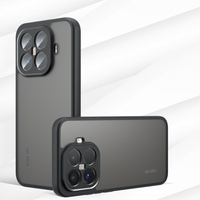 Étui de téléphone portable en TPU+PC antichoc à texture mate de luxe pour Mate 70 PRO+ Transparent