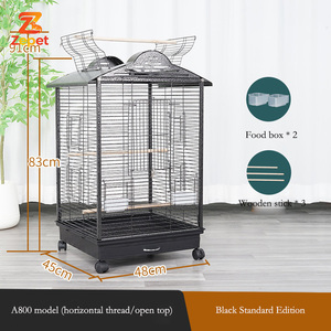 Jaula Metálica de Cría con Ruedas para Aves, Jaula para Pájaros, Comedero para Loros - Product Image 1
