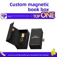 Boîte personnalisée à couvercle rabattable de style livre pour bijoux et parfums, fermeture magnétique, emballage cadeau haut de gamme avec impression UV, fabriqué en Chine