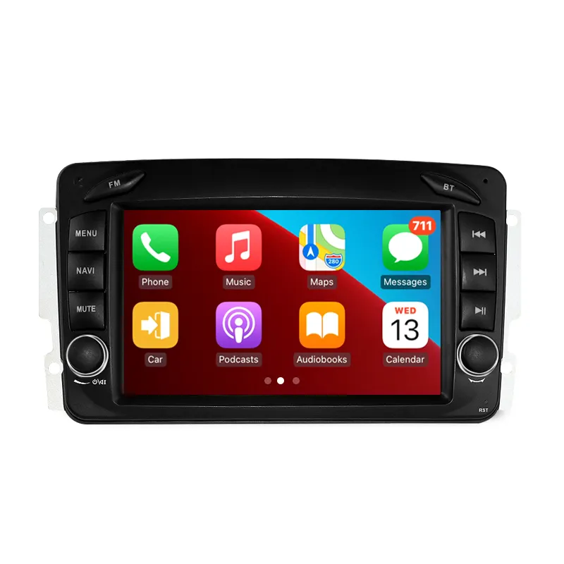 7 인치 Android11 4G GPS 네비게이션 블루투스 카플레이 자동차 라디오 메르세데스 벤츠 클크 W203 W209 C209 자동차 비디오 플레이어 멀티미디어