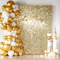 Panneaux carrés en PVC brillant transfrontaliers à énergie éolienne, rideau cinétique coloré pour décoration de scène, toile de fond pour fêtes et mariages