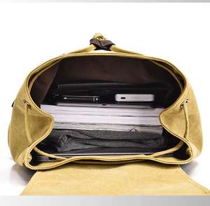 Durable Retro Style Canvas <b>Backpack</b> with USB & Waterproof Features Casual Business <b>Travel</b> Bag Schoolbag <b>for</b> Students Men & <b>Women</b> - Product Image 5