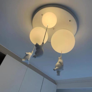 Grand View Air Balloon plafoniera cartone animato orso bambino preferito illuminazione <span class=keywords><strong>lampadario</strong></span> in vetro per corridoio negli alberghi - Product Image 3