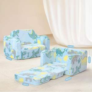 Mini comprimé confortable enfant 2-en-1 en peluche pliant enfants lecture canapé-lit chaise enfants chambre jouant canapé chaise pour garçons salon - Product Image 2