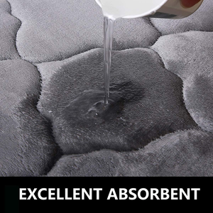 <span class=keywords><strong>Tappetini</strong></span> da <span class=keywords><strong>bagno</strong></span> assorbenti antiscivolo in velluto Extra morbido di alta qualità set di tappeti in Memory Foam a <span class=keywords><strong>3</strong></span> <span class=keywords><strong>pezzi</strong></span> - Product Image 5