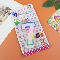 Bunte alles-Gute zum Geburtstag Nummer Kerze Kuchen Dekoration liefert Hochzeits feier Paraffin Wachs Glücks kerzen Großhandel