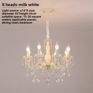 Lampadario in Cristallo Stile Francese, Lussuoso LED per Sala da Pranzo, Camera da Letto, Comodino, Stanza delle Ragazze, Illuminazione Accogliente per Casa Vacanze, Garanzia 2 Anni - Product Image 6