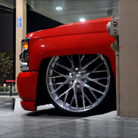 Jantes ZKR Deep Dish brossées avec centre chromé, 2 pièces, 20, 22, 24, 26 pouces, 6x135, 6x139.7, pour Ford F-150, GMC Silverado 1500