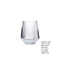 Verre à boire moderne à fond plat de 460 ml, OEM ODM, vaisselle pour la maison, les dîners, les mariages et les événements