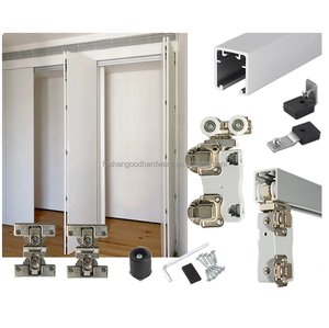 GOOD Furniture <strong>Wardrobe</strong> Soft Close <strong>2</strong>-Fold Sliding System Hotel <strong>Wardrobe</strong> <strong>2</strong> <strong>Doors</strong> Wing Single Folding <strong>Door</strong> <strong>Door</strong> Mount Single - Product Image 1