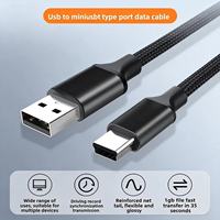 Câble de données Mini-USB à port trapézoïdal pour extension de DVR de voiture, téléphone portable, disque dur mobile, charge et transfert de données, en cuivre