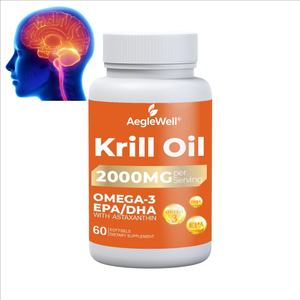 Capsules d'huile de <span class=keywords><strong>krill</strong></span> oméga-3 sauvage de l'Alaska AegleWell Marque privée Gélules Capsules de suppléments d'huile de <span class=keywords><strong>krill</strong></span> pour adultes - Product Image 1