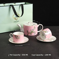 Vente en gros et au détail de couvercles de tasses à thé en porcelaine fine à motifs d'oiseaux, tasses en céramique dorées à la main, coffrets cadeaux et tasses à café