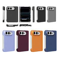 Étui de téléphone magnétique JOYPORODO B357, motif en fibre de carbone, coque en PC, charge sans fil pour iPhone Duo pour la série Samsung