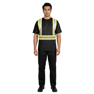 T-shirt de travail haute visibilité à manches courtes, réfléchissant, respirant, pour la construction en extérieur, vêtements de sécurité, OEM personnalisé - Product Image 1