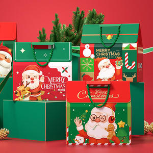 New Christmas Day Hand-Carry Paper <b>Box</b> Party Favor Packaging Gift <b>Box</b> <b>Empty</b> Jewelry <b>Box</b> - Product Image 2