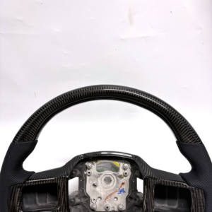 Volant en fibre de carbone authentique <span class=keywords><strong>pour</strong></span> Land Rover Defender 110 20-24 avec palettes de changement de vitesse personnalisables et chauffage 115 - Product Image 4