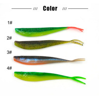 Leurre souple de simulation Alpha 13cm 8g à queue fendue en PVC, très flexible, type Minnow, pour la pêche au bar en eau douce et en eau salée