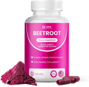 Capsules d'extrait de racine de betterave à marque privée OEM/ODM avec vitamines pour hommes et femmes – Poudre de racine de betterave rouge en capsules - Product Image 1