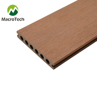 Revêtement de terrasse en WPC (composite bois-plastique) moderne, extérieur, écologique, ignifuge, emboîtable, antidérapant, imperméable, à grain de bois brossé