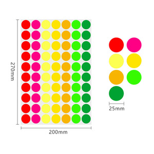 สติกเกอร์ทรงกลมสีสำหรับเด็กหัดเดินฉลากเขียนโค้ด A4ฉลากวงกลม - Product Image 3
