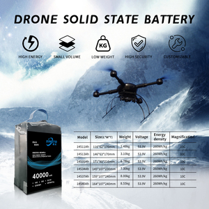 بطارية XINGTO 14S بسعة 40000 مللي أمبير في الساعة وجهد 53.9 فولت وكثافة طاقة 260 واط ساعة/كجم وتيار تفريغ 10C، بطارية ليثيوم عالية الجهد ذات حالة صلبة وسعة أكبر للطائرات بدون طيار - Product Image 6